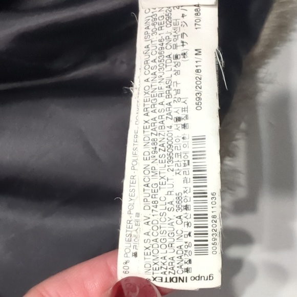 ZARA Warm Wear TRF Women's Vest Faux Fur Brown Grey Layering Sleeveless Medium - Picture 11 of 14